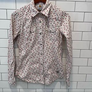 Carhartt Snap-Closure Button-Down Floral Shirt - Small